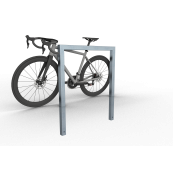 Lean-on hoop made of steel tube | Square tube 60 x 60 mm | without cross bar | total width: 1000 mm | hot-dip galvanized